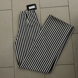 Black and white striped Palazzo pants